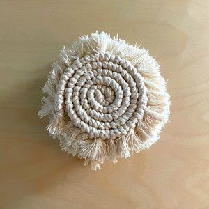 handmade macrame coasters!